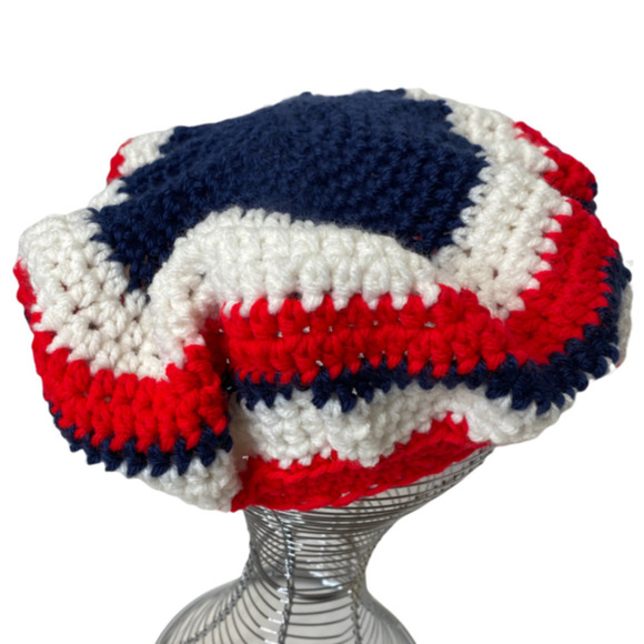 Vintage Crocheted Beanie Hat Handcrafted Grandma Grandpa CottageCore Cap - Picture 1 of 5